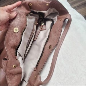 Large leather rose bag